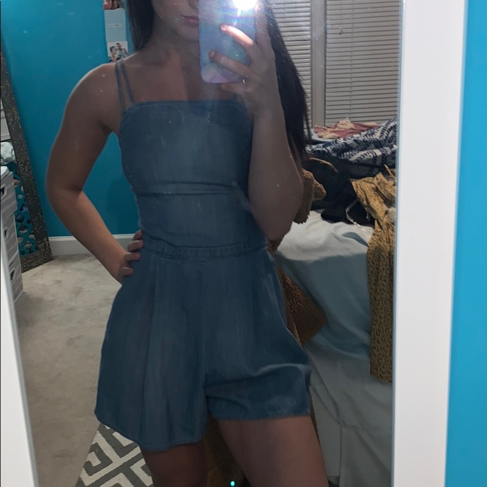 Denim Romper